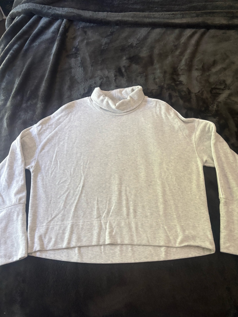 Light Gray Turtleneck Long-Sleeve Top DSG